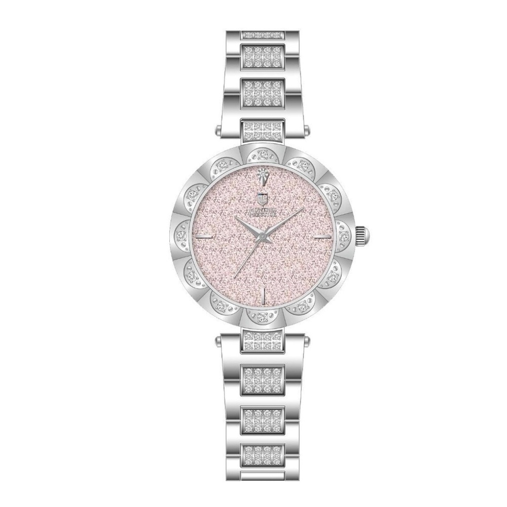 New in Box Montres Prestige Chic Silver and Pink Women's Watch